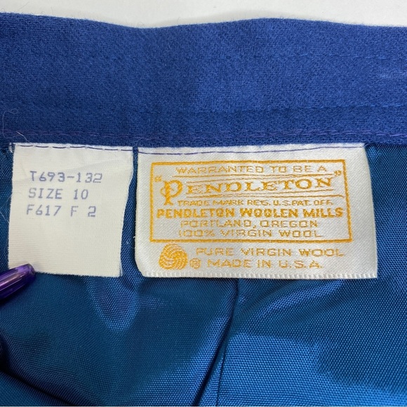 Pendleton Wool Blue Pencil Straight Midi Skirt size 10 - Picture 5 of 9